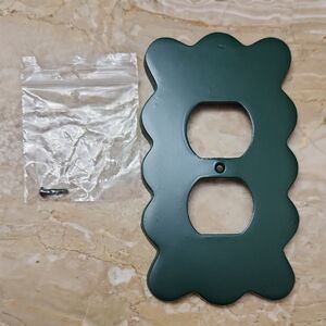 Anthropologie Green Scalloped Outlet Cover